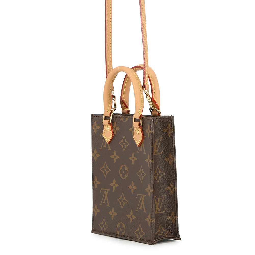 Louis Vuitton Plat Handbag Monogram Sac Brown